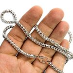 10K WHITE Gold SOLID FRANCO Chain - 28 Inches Long 4MM Wide 3