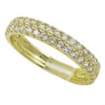 10K Yellow Gold womens wedding band engagement ring ASVJ49 1