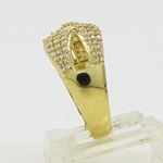 10K Yellow Gold womens wedding band engagement ring ASVJ34 3