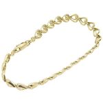 Women 10k Yellow Gold link vintage style bracelet 7.25 inches long and 7mm wide 1