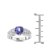 14K Natural Diamond Tanzanite Engagement Ring Fo-3