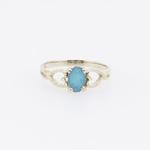 10k Yellow Gold Syntetic blue gemstone ring ajjr67 Size: 3 3