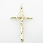 Mens 10K Solid Yellow Gold jesus cross Length - 2.44 inches Width - 1.50 inches 1