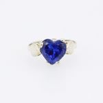 10k Yellow Gold Syntetic blue gemstone ring ajr16 Size: 1.5 3