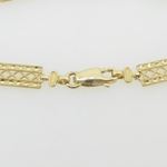 Women 10k Yellow Gold link vintage style bracelet 7.5 inches long and 6mm wide 3
