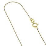 10K YELLOW Gold SOLID BOX CHAIN Necklace 0.5mm wide 22 inches long 1