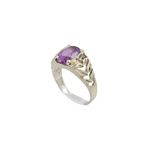 10k Yellow Gold Syntetic purple gemstone ring ajr13 Size: 2.25 1