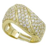 10K Yellow Gold womens wedding band engagement ring ASVJ50 1