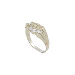 10k Yellow Gold Syntetic white love gemstone ring ajjr61 Size: 7 1