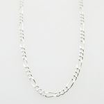 Silver Figaro link chain Necklace BDC71 1