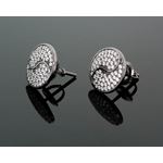 Sterling Silver Unisex Fashion Round Hand Set Stud Earrings ME0219e 1