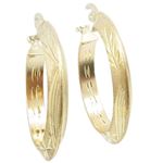 10k Yellow Gold earrings Fancy puff bamboo gold earrings AGBE55 1