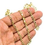 10K YELLOW Gold HOLLOW ITALY CUBAN Chain - 24 Inches Long 4.3MM Wide 3