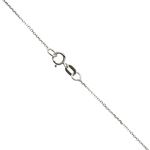 14K WHITE Gold SOLID CABLE Chain - 16 Inches Long 0.8MM Wide 1