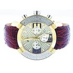 45Mm Round 20 Diamonds Yellow Gold Case Watch