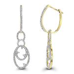 14K Ladies Natural 0.5 Ctw Diamond Drop Earrings (