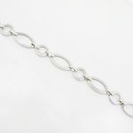 Mens Sterling silver Round and oval link bracelet 3