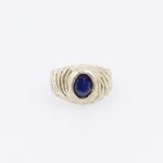10k Yellow Gold Syntetic blue gemstone ring ajr10 Size: 2.25 3