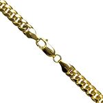 10K YELLOW Gold HOLLOW ITALY CUBAN Chain - 24 Inches Long 6MM Wide 1