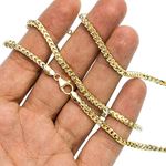 10K Diamond Cut Gold SOLID FRANCO Chain - 26 Inches Long 3.1MM Wide 3