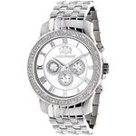 Mens Wristwatches Luxurman Mens Diamond Watch 0.25ct Stainless Steel Case Band 1