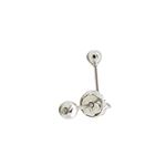 14K White gold Round cz stud earrings for Children/Kids web126 1