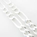 Silver Figaro link chain Necklace BDC80 3