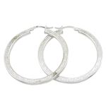 Round greek key hoop earring SB86 45mm tall and 41mm wide 1