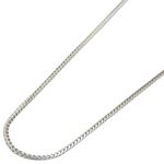 "14K White gold smooth cut franco link chain 16"" Long 1MM Wide MLC24 1"