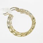 10k Yellow Gold earrings Square round fancy hoop AGBE41 3