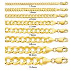 "14k Real Yellow Gold Comfort Cuban Curb Chain 3.6MM Wide Sizes 18""