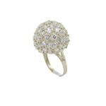 10k Yellow Gold Crystal white ball cz ring ajr22 Size: 8.25 1