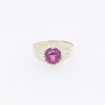 10k Yellow Gold Syntetic red gemstone ring ajjr30 Size: 2.25 3