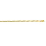 14K Yellow Gold 3.0mm wide Diamond Cut Gourmette Chain with Lobster Clasp 1