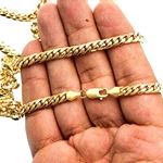 10K YELLOW Gold SOLID ITALY MIAMI CUBAN Chain - 32 Inches Long 5.5MM Wide 3