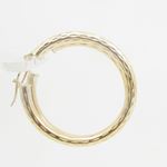10k Yellow Gold earrings Min bamboo hoop AGBE52 3