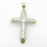 Mens 10K Solid Yellow Gold fully stoned cross 2 Length - 2.44 inches Width - 1.50 inches 1