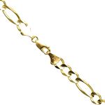 14K YELLOW Gold SOLID FIGARO Chain - 24 Inches Long 7.9MM Wide 1