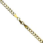 10K YELLOW Gold SOLID ITALY CUBAN Chain - 20 Inches Long 3.7MM Wide 1