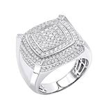 Mens Pinky Ring 10K Gold Diamond Ring 1.8Ctw (Whit