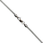 10K WHITE Gold SOLID FRANCO Chain - 24 Inches Long 1.7MM Wide 1