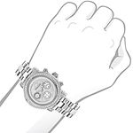 Iced Out Genuine Diamond Watch For Women 2ct Luxurman Montana Chronograph 3