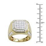 Mens 10K Gold Diamond Wedding Band Pinky Ring 2C-3