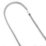 10k White Gold Hollow Franco Chain 7mm Wide Necklace with Lobster Clasp 26 inches long 1