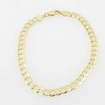 Mens 10k Yellow Gold diamond cut figaro cuban mariner link bracelet 8.5 inches long and 6mm wide 3