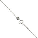 14K WHITE Gold SOLID FRANCO Chain - 22 Inches Long 1.2MM Wide 1