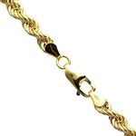 10K YELLOW Gold HOLLOW ROPE Chain - 28 Inches Long 5MM Wide 1