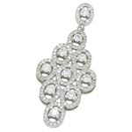 Womens Multiple round link drop pendant Silver43 1