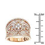 18K Gold Designer Diamond Right Hand Ring For Wo-3