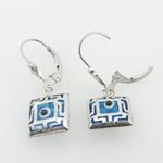 925 Sterling Silver evil eye dangle earrings 3